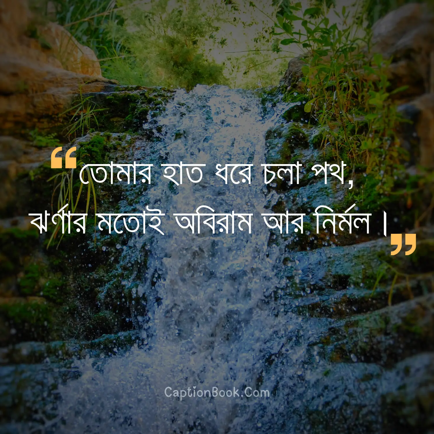 ঝর্ণা নিয়ে ক্যাপশন